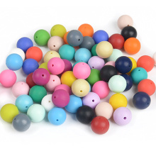Round Soft Bpa Free Baby 12mm Teether 15mm Food Grade Wholesale Teething Chew Silicone Beads